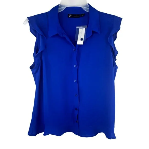 Women's Ruffle Sleeveless Top Size: L - Picture 1 of 3